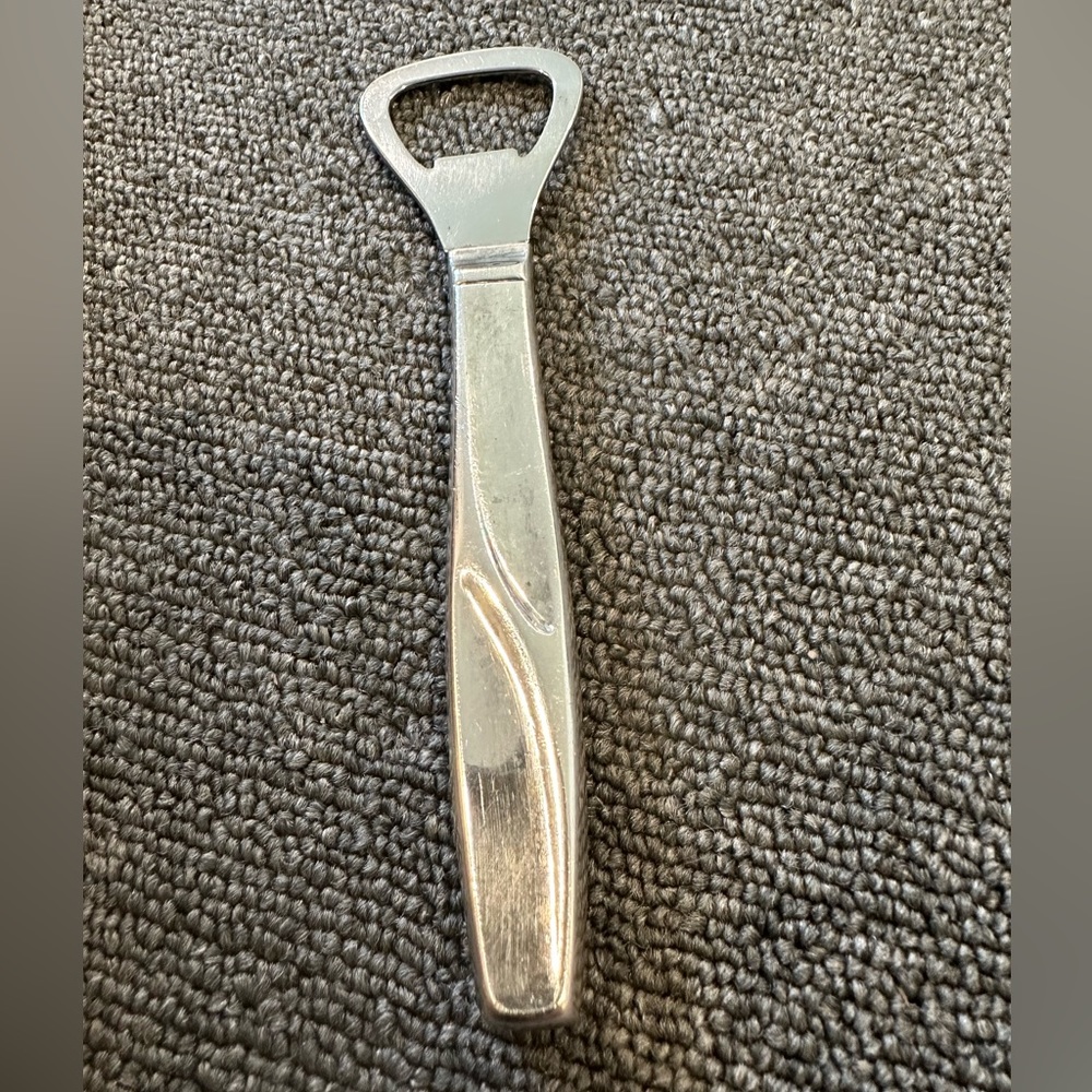 Vintage Bottle Opener Silver Plate Handle Mid Century Modern Beer bottle opener